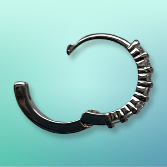 Crystal Huggie Hoop Earrings - Picture 5 of 6